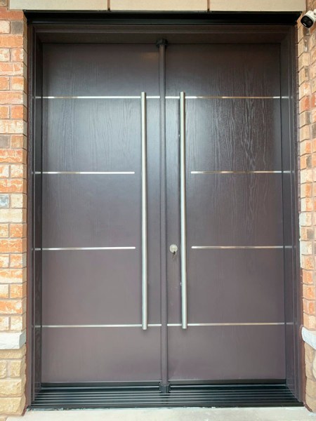 Double door with 4 stainless steels