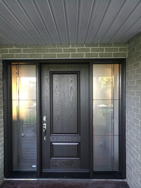 Two panel door with custom sides