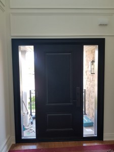 8 feet door with clear sidelites out