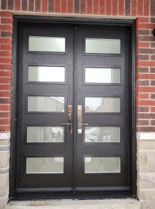 5 glass double door out