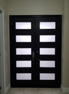 5 glass double door out