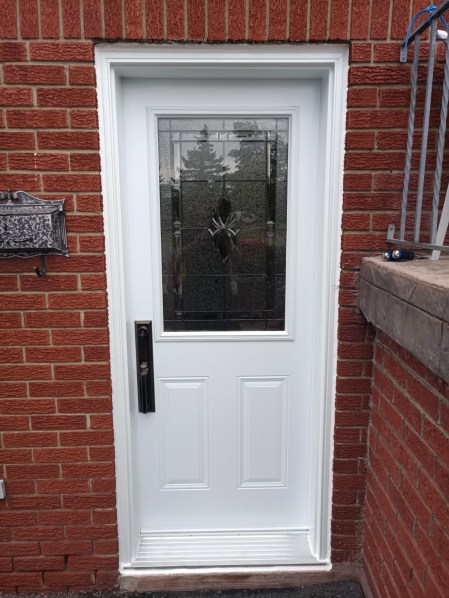 Basement entry half glass